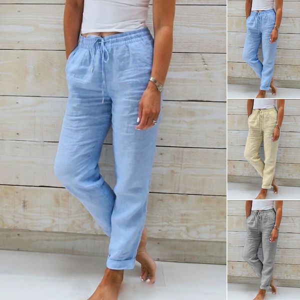 Monica™ | Elasticated Cotton And Linen Pants